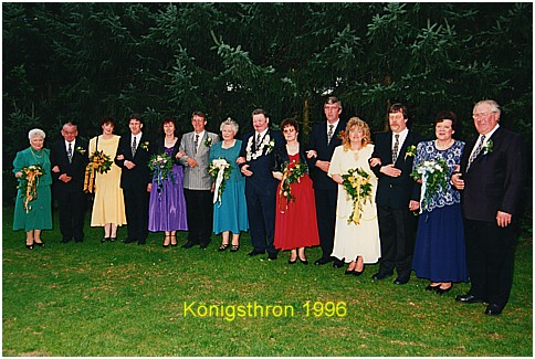 Königsthron der Schützenkompanie Spreda 1996